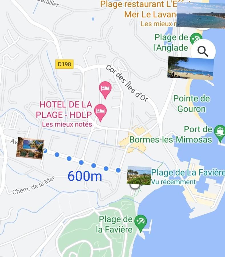 Le Studio Tahiti 4 Pers 600M De La Plage La Faviere Bormes-les-Mimosas Luaran gambar